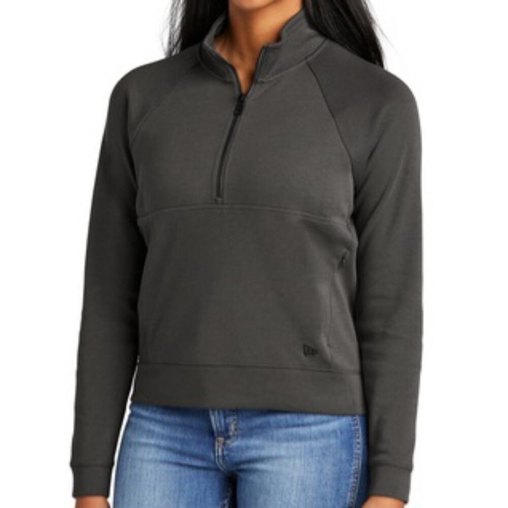New Era Half Zip Pullover Sweatshirt Women's Sz XL Graphite Active Athletic